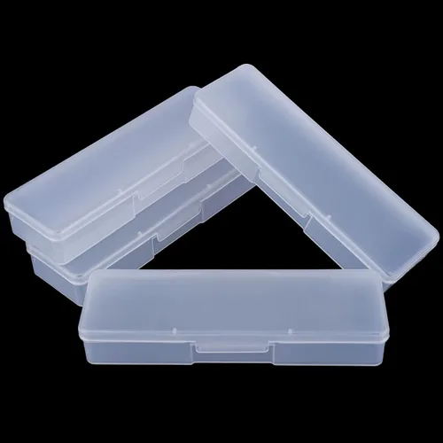 Lokyango Caja personal de almacenamiento de plástico de 4 piezas para uñas, caja de almacenamiento de implementos de uñas, caja organizadora, caja