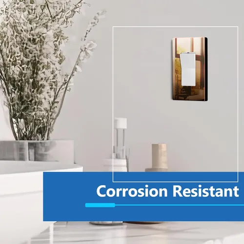Miniatura 6 de LIDER LSMWP-31M-PRG Placa de pared metálica, resistente a la temperatura y a los impactos, acero inoxidable 201, sin tornillos, tamaño mediano de 1