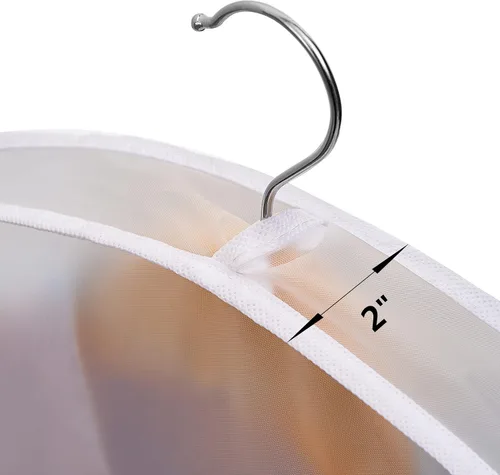 Miniatura 4 de Fundas de plástico para colgar la ropa (juego de 12) protectores de ropa de armario, funda transparente transpirable con refuerzo de 2 pulgadas