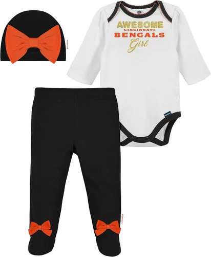 Miniatura 20 de NFL Conjunto de enterizo, pantalón con pies y gorro de 3 piezas para bebé niña Alternativa 2