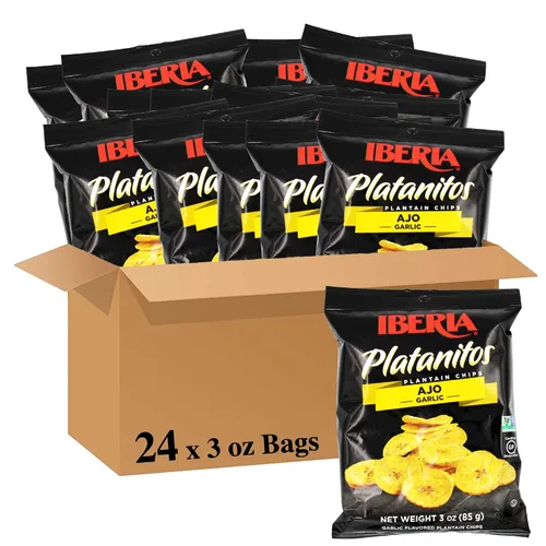 Miniatura 4 de Iberia Tostones - Chips de plátano, 2 onzas (paquete de 24)