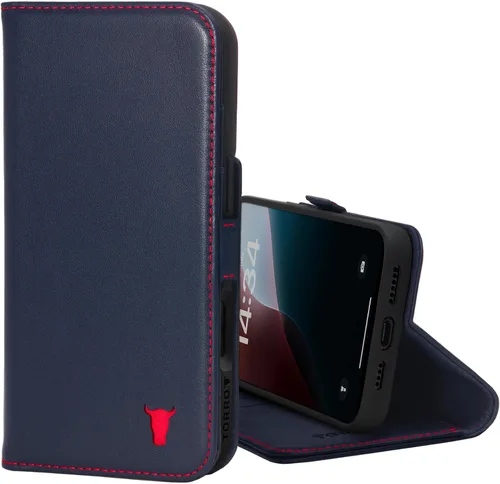 Miniatura 10 de TORRO Funda de cuero prémium compatible con iPhone 16 Pro Max de 6.9 pulgadas, funda de piel auténtica tipo cartera con función atril y ranuras