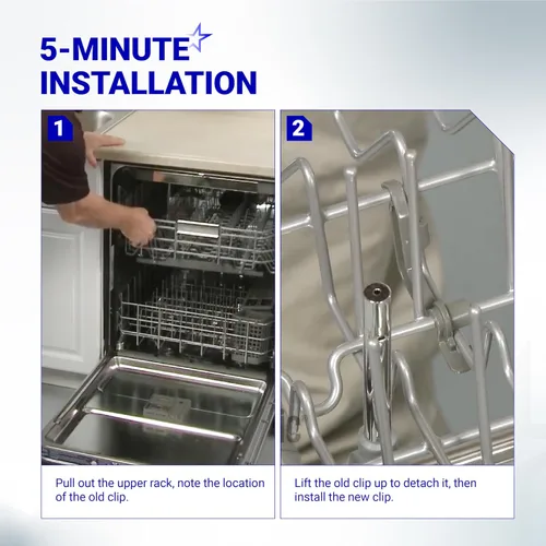 Miniatura 8 de BlueStars (Actualización 2025) W10082853 Clip Pivote para Lavavajillas - Compatible con Lavavajillas Whirlpool, Kenmore, KitchenAid - Reemplaza