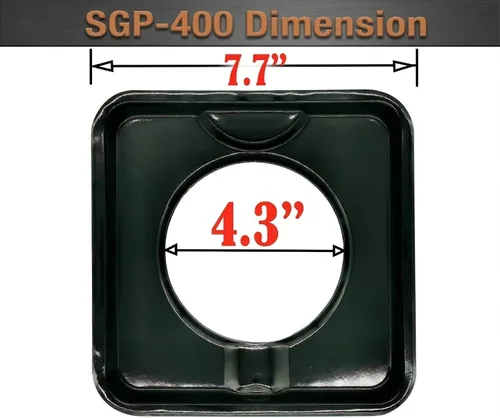 Miniatura 6 de SGP-400 - Juego de 4 bandejas de repuesto de porcelana negra cuadrada de 7.75 x 7.75 pulgadas
