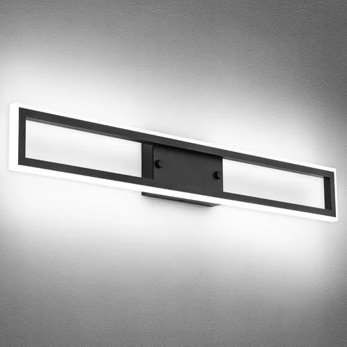 Miniatura 12 de Luces de tocador de níquel cepillado para baño, luces LED regulables para baño, luz de tocador moderna de 24 pulgadas, 6000 K