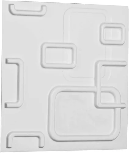 Ekena Millwork WP12X12OSWH 11 7/8 pulgadas de ancho x 11 7/8 pulgadas de alto Oslo EnduraWall Decorativo 3D Panel de pared cubre 0.98 pies cuadrados