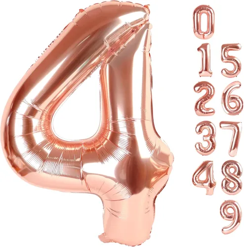 Miniatura 100 de Globos de números de 5 globos de 40 pulgadas, decoraciones de cumpleaños azules para niños y niñas, globos de números azul marino grandes