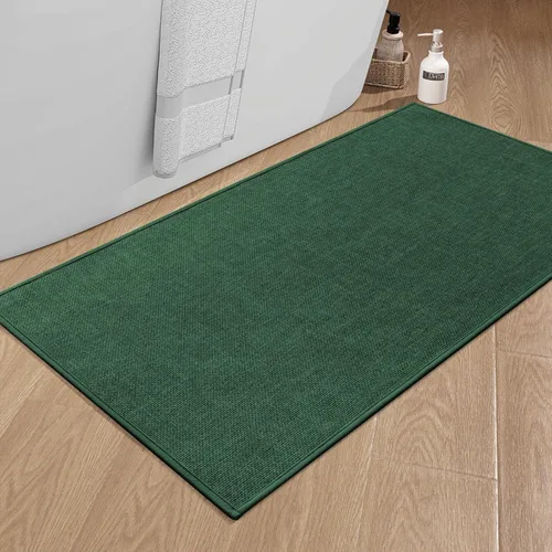 Miniatura 119 de chakme Alfombras de Baño 24x17, Alfombra de Baño Ultra Delgada Antideslizante Pequeña de Secado Rápido Absorbente para Piso de Baño