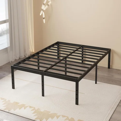 Miniatura 19 de Maenizi Marco de Cama Tamaño King Sin Necesidad de Somier, Marco de Cama Plataforma King de Servicio Pesado de 8 Pulgadas Soporta Hasta 3000 Libras
