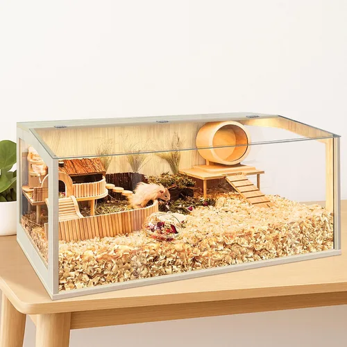 Miniatura 6 de Jaula para hámster Prolee a prueba de mordidas, jaulas para cobayas, hábitat para ratones y ratas con parte superior abatible, hábitat para hámster