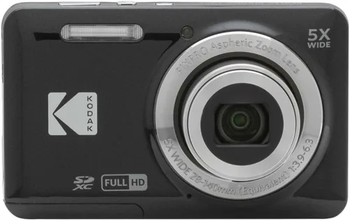 Miniatura 2 de Kodak PIXPRO Friendly Zoom FZ55 Cámara digital (negro) Paquete con tarjeta SD de 32 GB, funda para cámara y cargador de viaje de batería