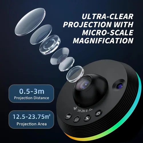 Miniatura 3 de Proyector de galaxia, proyectores de estrellas, planetario para el hogar, techo, cielo estrellado, luz nocturna con tira de luz, proyector de Negro