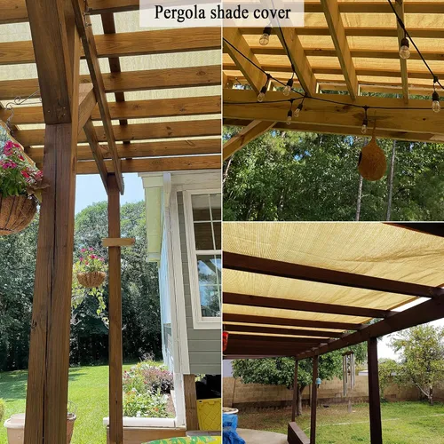 Miniatura 5 de Tela de sombra 90% para patio, pérgola de 6 x 6 pies, tela transpirable para playa, terraza, porche, cenador, cochera, parasol al aire libre