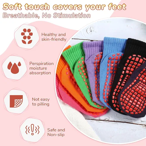 Miniatura 4 de 7 pares de calcetines antideslizantes para niños