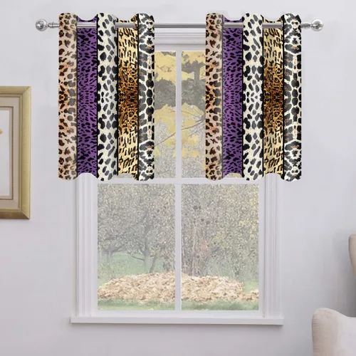 Miniatura 104 de Cortina opaca con estampado de animales salvajes, para oscurecer la habitación, con aislamiento térmico, con ojales para sala, comedor, dormitorio