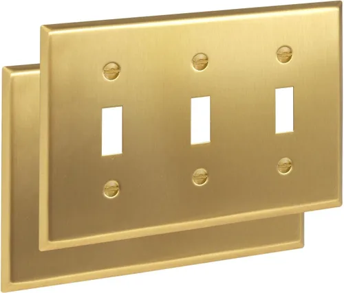 Miniatura 35 de Rio Salto BRASS - Cubierta de pared de metal dorado para toma de corriente o interruptor de luz, placa de pared resistente a la corrosión, cubierta