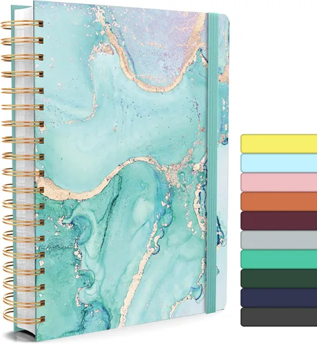 Miniatura 27 de Forvencer Cuaderno rayado en espiral con 300 páginas numeradas, diarios gruesos A5 para escribir con papel de 3.53 oz/m², cuadernos de tapa dura