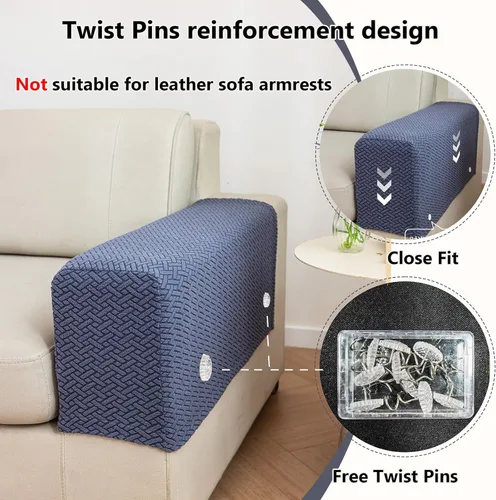 Miniatura 6 de Yoovat Fundas para Brazos de Sofá Sillón Reclinable Fundas para Reposabrazos Fundas Protectoras para Brazos de Silla