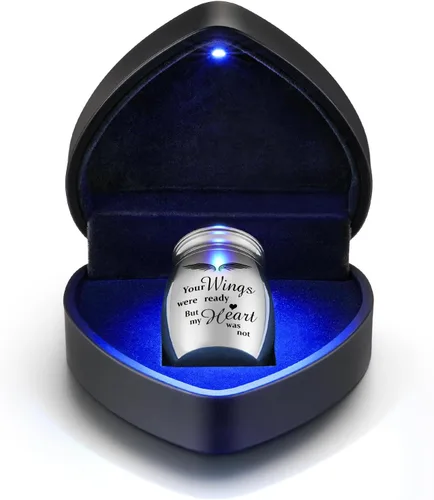 Miniatura 11 de Dletay Urnas pequeñas para cenizas humanas, recuerdo de 1.6 pulgadas, de acero inoxidable, mini urna conmemorativa de mariposa para mujeres y hombres