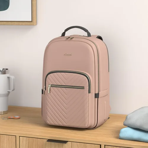 Miniatura 2 de LOVEVOOK Mochila para laptop de 15.6 pulgadas para mujer, bonita mochila de viaje bolso para mujer, bolsa profesional para computadora portátil