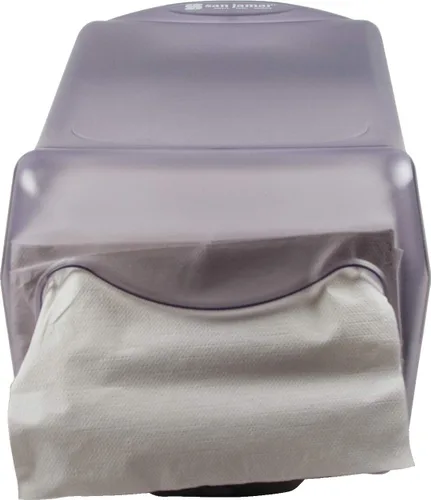 Miniatura 9 de San Jamar H5003 Dispensador de servilletas entrelazadas para encimera, capacidad 550, 8 pulgadas de ancho x 7-1/4 pulgadas de alto x 15-3/4 pulgadas