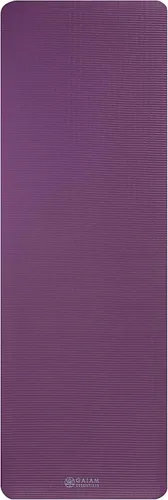 Miniatura 10 de Gaiam - Tapete de yoga, pilates y ejercicio, tapete grueso de 2/5 pulgadas (0.394 in) con correa de transporte fácil de sujetar para entrenamientos