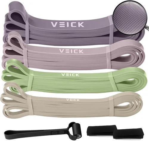 Miniatura 13 de VEICK Bandas de resistencia para entrenamiento, bandas de ejercicio, bandas de entrenamiento, bandas de asistencia para dominadas, juego de bandas