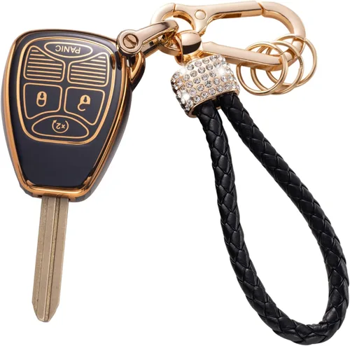 Miniatura 24 de Gematay Funda protectora para llavero VW Volkswagen con cordón para llavero, compatible con VW Jetta Golf Polo MK7 Passat Beetle Smart Key Case