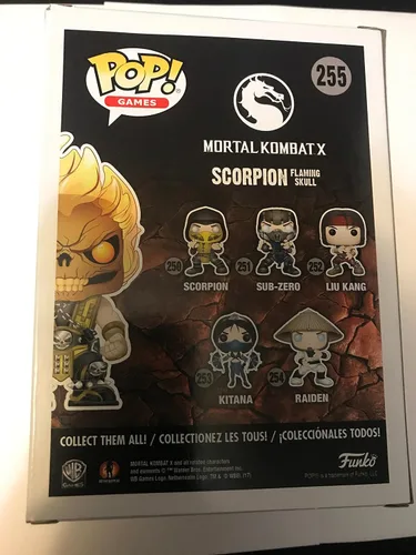 Miniatura 2 de Funko Pop! Games Mortal Kombat X Scorpion #255 (Calavera Flameante)
