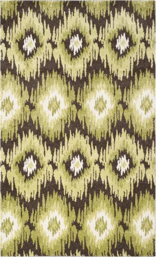 Miniatura 7 de SAFAVIEH Retro Collection - Alfombra decorativa de 3 x 5 pies, marrón oscuro y azul, diseño abstracto moderno, no desprende pelusa y de fácil