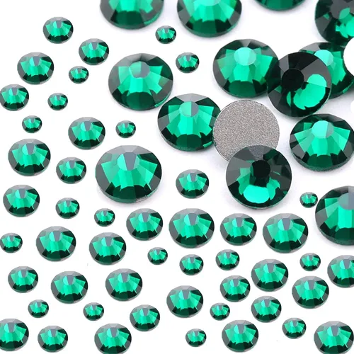 Miniatura 21 de Dowarm 2650 diamantes de imitación de cristal con parte trasera plana, 6 tamaños de 0.059 in a 0.256 in, cristales de parte trasera plana
