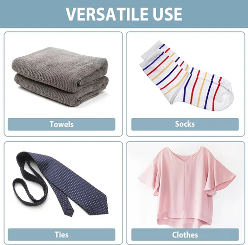 Miniatura 8 de TamBee Clips portátiles para colgar ropa de viaje, colgador de ropa de viaje, percha de secado de toallas, colgador de ropa plegable portátil