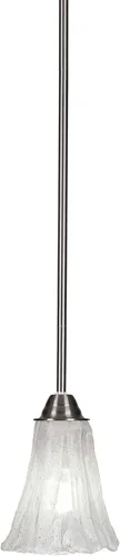Miniatura 133 de Toltec Lighting Paramount - Mini colgante de 1 luz en acabado negro mate con cristal de arte perla de 7 pulgadas y estilo negro