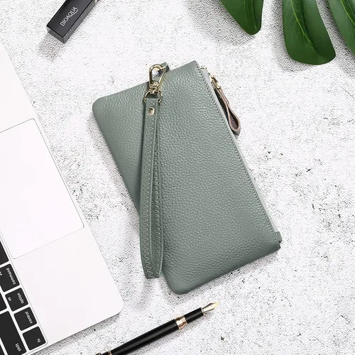 Miniatura 6 de GOIACII Carteras para mujer, bloqueo RFID, ultradelgadas, cuero real, tarjetero de crédito
