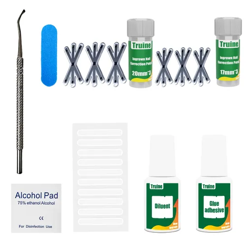 Miniatura 6 de Corrector de uñas encarnadas de titanio mejorado, tratamiento de uñas encarnadas, adecuado para uñas curvas, kit de eliminación de uñas encarnadas