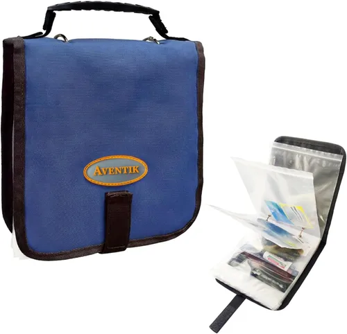 Aventik Carpeta de aparejos de pesca, cubierta suave, cebo de pesca, bolsa de almacenamiento organizada, carpeta de cebo suave, resistente al agua