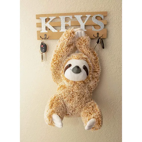 Miniatura 6 de Animal de peluche realista de perezoso – Piel tierna, abrazable y sedosa, lindo perezoso marrón de tres dedos para regalo de cumpleaños de novia