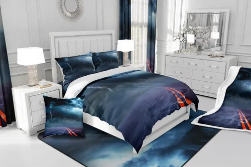 Miniatura 6 de Feelyou Manta de sherpa de tornado, manta de vellón de fenómeno natural, manta de microfibra suave para niños, adolescentes, decoración de desastres