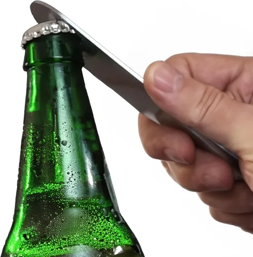 Miniatura 4 de WineOp - Paquete de 2 abridores de botellas de cerveza de velocidad plana para camareros, cocina, bar, restaurante, uso en fiesta en casa, acero