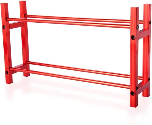 Miniatura 4 de RCHUBAM Ruedas de aleación de aluminio Estante de almacenamiento de neumáticos para 1/18 TRX4M Defender 1/24 Axial SCX24 RC Car (rojo)