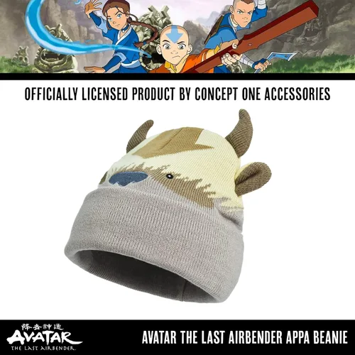 Miniatura 4 de Concept One Avatar The Last Airbender Appa - Gorro de punto acrílico con puño, multicolor, talla única