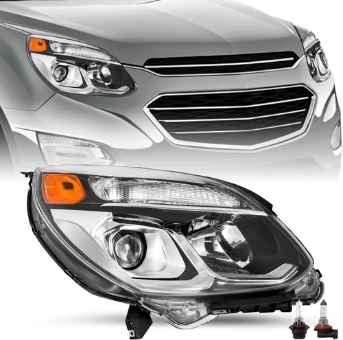 Miniatura 8 de JSBOYAT Par de faros delanteros halógenos Chevy Equinox 2016 2017, par de proyectores, estilo OE, conjunto de faros delanteros de fábrica