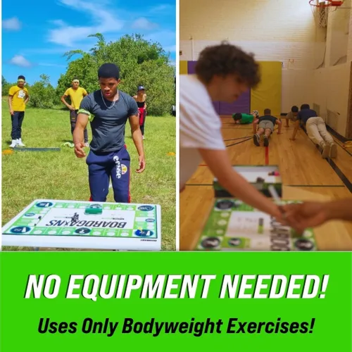 Miniatura 4 de BoardGains Pro - Juego de mesa de fitness Maestros, entrenadores y padres de PE Uso para entrenamientos grupales, ejercicio en casa y educación