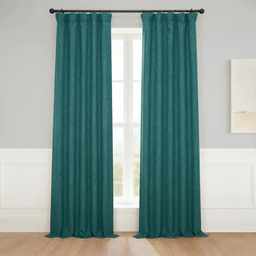 Miniatura 59 de HPD Half Price Drapes - Cortinas de lino sintético para sala de estar (2 paneles) - 100 pulgadas de ancho x 84 pulgadas de largo - Cortinas