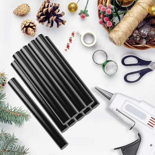 Miniatura 6 de Paquete de 36 barras de pegamento caliente negro, 3.93 x 0.43 pulgadas, tamaño completo, barra de pegamento termofusible, herramienta de reparación