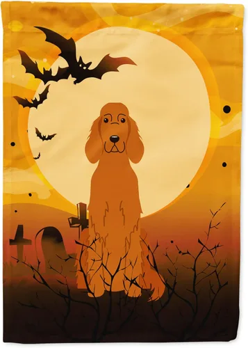 Miniatura 73 de Caroline's Treasures BB4307GF - Bandera de Halloween Airedale para jardín, bandera decorativa para patio exterior, obras de arte de patio, macizos