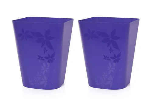 Mintra Home Contenedores de basura (morado, 12 litros (3 galones), paquete de 2