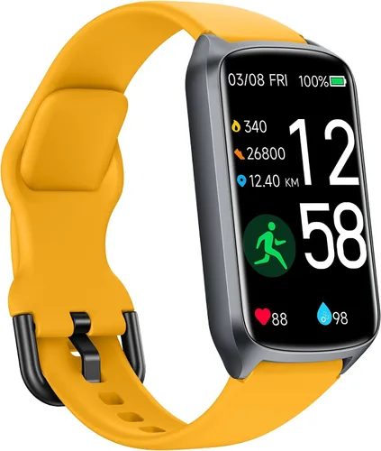 Miniatura 10 de Amzhero Rastreador de salud y fitness con monitor de frecuencia cardíaca 24/7, oxígeno en sangre, presión arterial, rastreador de sueño