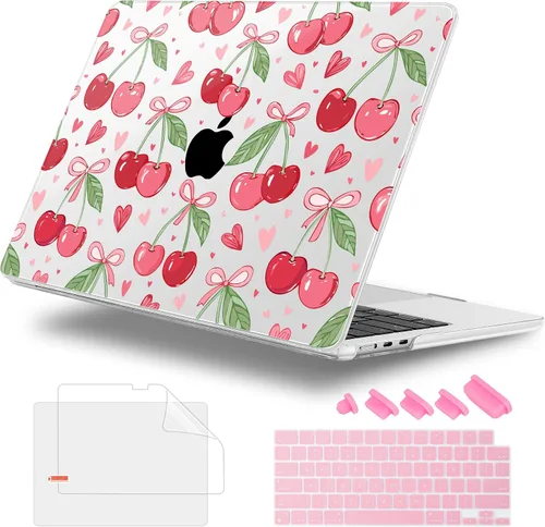 Miniatura 21 de Funda para MacBook Air 2026/2025/2024/2023 de 15 pulgadas M5 A3448/M4 A3241/M3 A3114/M2 A2941, elegante funda protectora rígida para MacBook Air