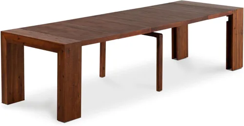 Miniatura 10 de Transformer Table - Mesa de comedor extensible de madera maciza, asientos 2-12, mesa de comedor expandible, muebles que ahorran espacio, muebles